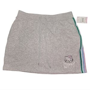 Hello Kitty Gray Skirt with Pink and Green Stripes